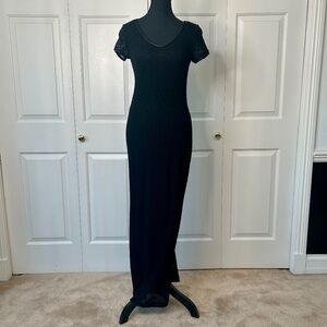 JSC Black Crochet Long Dress Size 6 -Like New